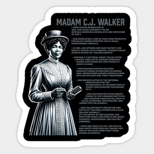 Madam CJ Walker Sticker